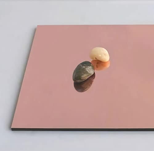 Aviation Metal & Alloys Rose Gold Stainless Steel Sheet – Mirror Finished | 300mm x 300mm x 1mm | Decorative Premium Grade Metal Sheet for Interior, DIY, Craft & Architectural Use