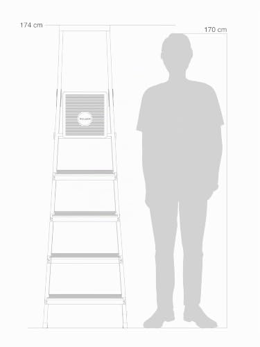 Miniatura 8 de Escalera Aluminio Rolser Brico 220 5 Peldaños Anchos. Certificada Según Norma Europea En-131 Para Uso Doméstico Y Profesional.