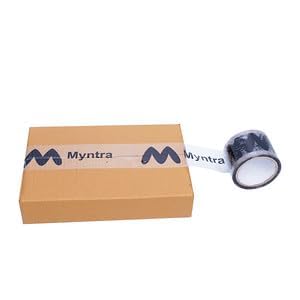 Image of Myntra Packaging Tape | 72mm / 3 Inch Wide BOPP Adhesive Tape Roll | 65 Meter Long Strong Brown Tape | Heavy-Duty Carton Sealing & E-Commerce Packing Material (Pack of 4 Rolls)