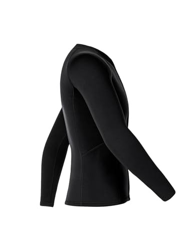 Chaqueta de neopreno para hombre, 3mm, manga larga, para natación, buceo y surf con cierre y estiramiento miniatura 6