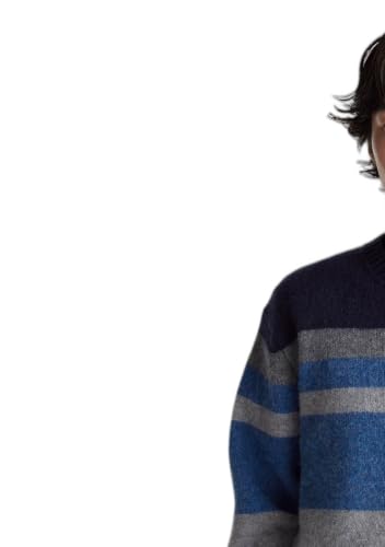 Pull col rond bleu XL homme en maille fine idéal pour vos journées au bureau