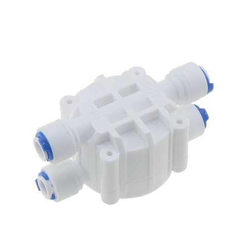 DGZZI Sistema RO de 1/4 pulgadas sin válvula de cierre automático de agua de cuatro lados, adecuada para sistema de agua de ósmosis inversa