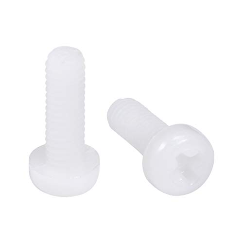 Vis cruciformes M4x12mm en nylon blanc pour machine lot de 50 pcs