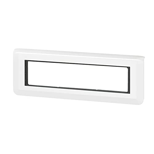 Placa de mosaico empotrable Legrand de 8 módulos horizontales color blanco 3