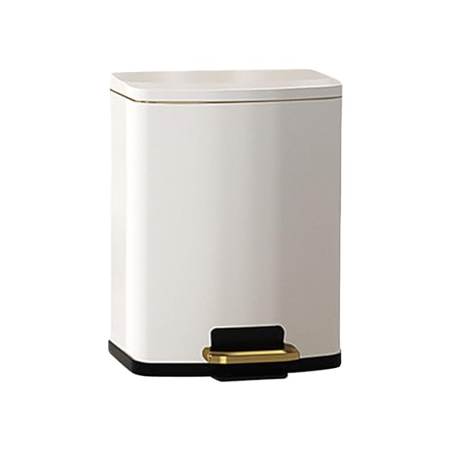 Poubelle à pédale 9 L noire avec couvercle pour cuisine et salle de bain