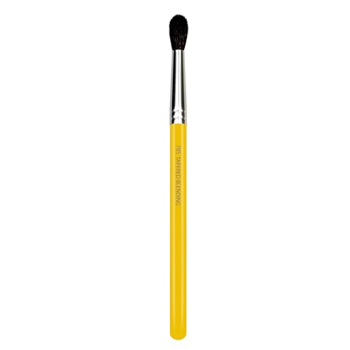 Bdellium Tools Professional Makeup Brush - Studio Series 785 Tapered Blending - With Mix of Soft Synthetic & Natural Fibers, For Applying Shadow (Yellow, 1pc)