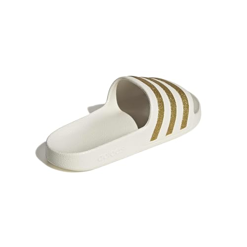 adidas Damen Adilette Aqua Slides Sandal, Off White/Gold Met./Gold Met., 40.5 EU – Ansicht 6