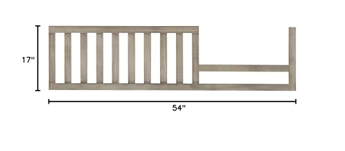 Image of Toddler Bed Safety Guard Rail for Evolur Baby Convertible Cribs - Solid Wood Rail for Convertible Crib to Toddler Bed Conversion - Safety Bed Rail for Children (Porcini, Model 811)