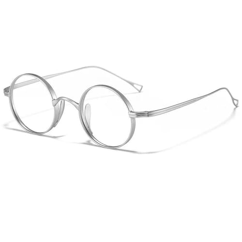 Gafas de titanio puro ovaladas JJDFW con montura retro clásica y ligera para hombre