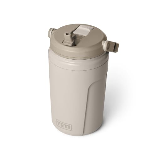 Image of YETI Silo 40 oz Insulated Magslider Straw Cap Water Jug - Leakproof, Lightweight Sports Bottle with Fence Hook Handle - Keeps Drinks Ice-Cold - Ideal for Gym, Sports & Tournaments, Cape Taupe