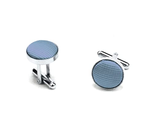 Image of GUSLESON 3.15 inch(8cm) Solid Color Necktie and Pocket Square Cufflinks Sets For Men + Gift Box