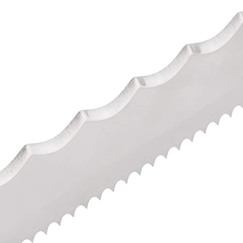 MIVOS Profi Dämmstoffmesser mit Edelstahl Scharfe Doppelklinge 280 mm - Doppelschneidig Dämmwolle Messer mit 28 cm Gezackte Klinge - Isoliermesser - Rostrei Styropormesser