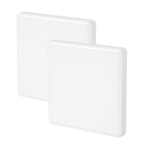 TBCDS 4 piezas tapa ciega para enchufes, placa de pared ciega, empotrada, plástico, embellecedor pared, cubre, registro electrico, para enchufes o interruptores no utilizados (8,6 x 8,6 cm) (blanco)