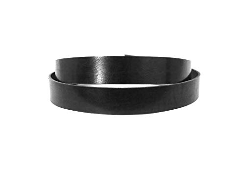 Buffalo Leather Strap, Leather Belt Blank Strip, 55” To 60” In Length, Vintage Glaze Leather Strip (Black, 1/2" 3-4 Oz | 1.2-1.6 Mm) #TOP4