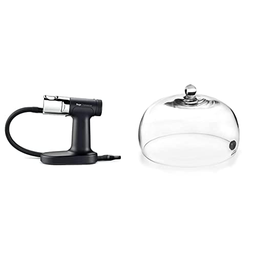 PolyScience The Smoking Gun Pro Sage Kommerzielles Induktionskochsystem, 1 kg, Schwarz & Lacor 61816 Magic Food Smoker Bell, Glas