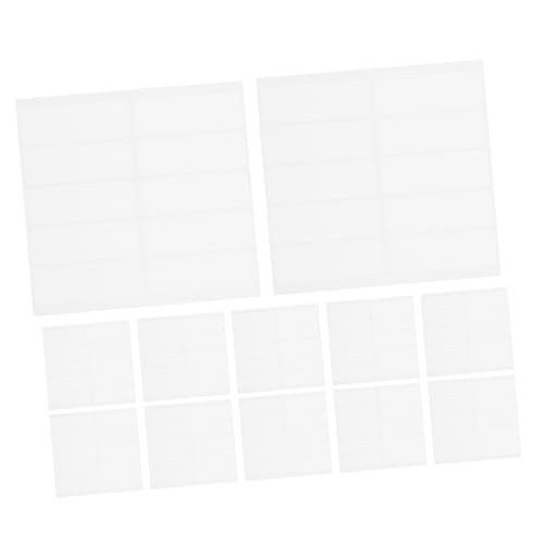 Operitacx 12 Hojas Etiquetas Ropa Etiquetas Tela Auto-adhesivas Sin Planchar Impermeables Lavables y Escribibles Pegatinas Blancas para Guardería Botellas y