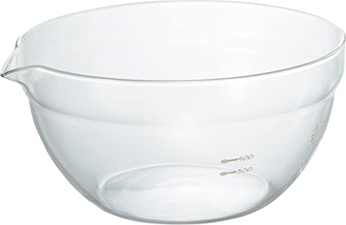 Image of HARIO KB-80-BK Single Mouth Bowl, Made in Japan, Heat Resistant Glass, 28.5 fl oz (800 ml), Set of 6, Clear