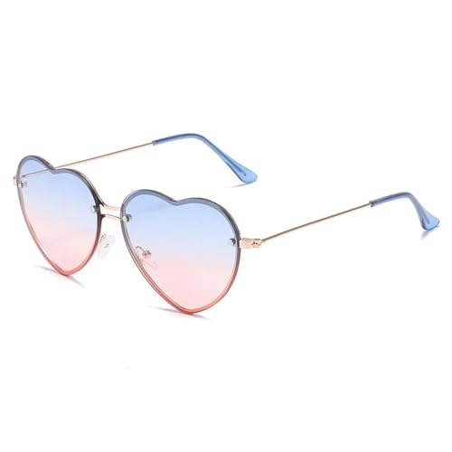 Lunettes de soleil cœur UV400 femme pour festival et mode rétro