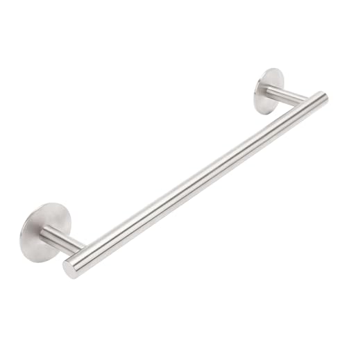 16 Inch Brushed Nickel Towel Bar - Self Adhesive No Drill Bathroom Towel Rack 304 Stainless Steel Wall Mount Towel Holder by AcGlbauric Bathroom wall Mounted Bath Towel Bar for Hardware Accessories