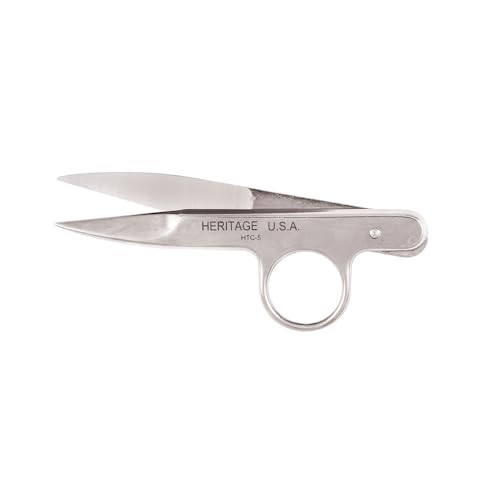 Klein Tools HTC5 Scissors Made in USA Threadclip with Spring Action for Automatic Opening 4-1/2-Inch