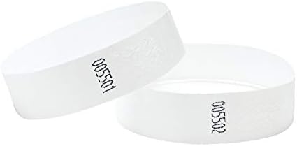 Tyvek Wristbands 3/4 inch 100 Pack, Paper Like Bracelets Used for Events, Nightclubs, waterparks etc. Pink