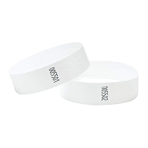Tyvek Wristbands 3/4 inch 100 pack white Cover