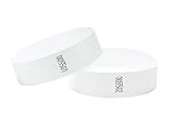 J&R Wristbands 3/4 pouce Tyvek Wristbands, Pack de 100 (Blanc)