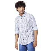Image of Spykar Men's Regular Fit N /A Full Sleeve Printed Casual Shirts