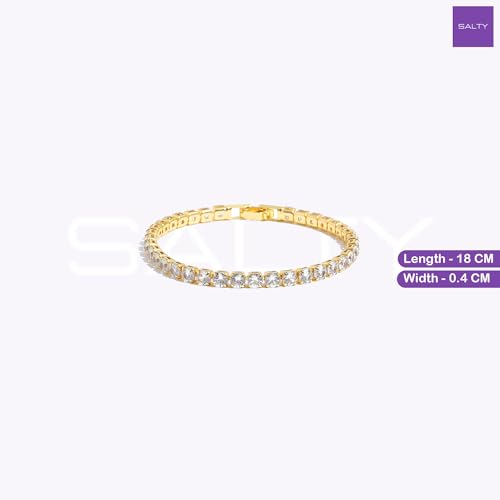 Image of SALTY Anti Tarnish Bracelet for Women | Fancy Bracelet | Jewellery Gifts | Hand Band | Fashion Accessories for Girls | Minimal Jewelry Design | Gift for Rakhi | Gift for Diwali, Christmas, Marriage, Birthday