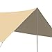 Zxpjkyu Waterproof Tarp for Camping with Poles and Hammock Setup, Khaki
