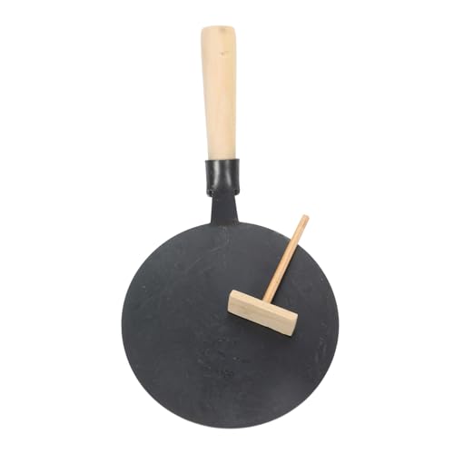 Mikinona 1set Flat Pancake Frying Pan Nonstick Cooking Tool Smooth Handle for Crepes Pancakes and for Home Restaurant Use Spreader