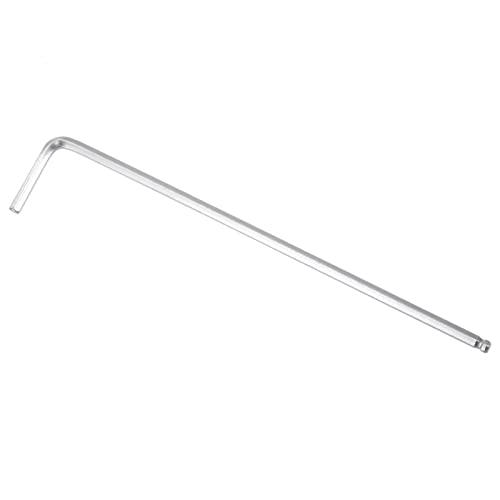 sourcing map 1/8 Kugelkopf Innensechskantschlüssel, L-förmig lang Arm CR-V Reparaturwerkzeug, SAE-Größen