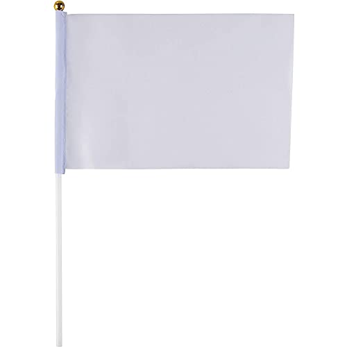 White Blank Desk Flags With Stands, Diy Flag (8.5 X 5.5 In, 24 Pack) #TOP4