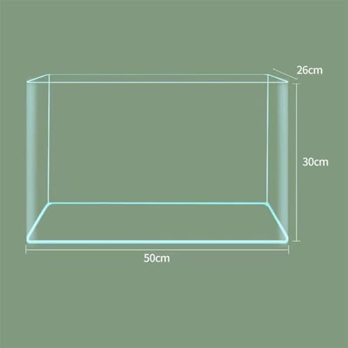Aquarium de bureau en verre transparent pour tortue