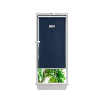 GoodHome Store Enrouleur occultant Thermique Iwerne Bleu Marine 75 x 180 cm