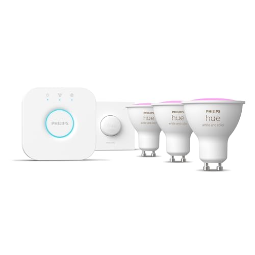 Philips Hue Starter Kit: Bridge + 3x GU10 LED Spots + Smart Button – Ansicht 2
