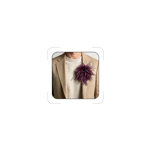 Image of CSIYANJRY99 Dainty Feather & Rose Flower Large Brooch Lapel Pins Delicate Elegant Handmade Flower Brooches Pin Classic for Wedding Party Dance Banquet for Women Dress Suit Ceremony Clothes Accessories Jewelry Valentine's Day Gifts