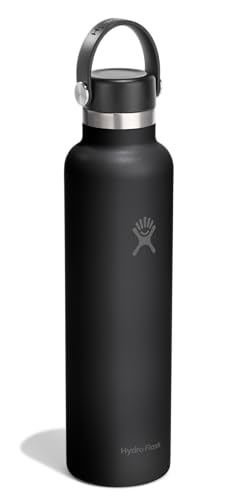 Image of Hydro Flask Water Bottle - Insulated Stainless Steel - Non Spill, Leakproof in 24 Oz Tonal Black