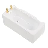 Tamaño compacto y portátil: diseñada en tamaño mini para facilitar su almacenamiento y transporte, ideal para jugar o espacios reducidos. bañera en miniatura para baño o casa de muñecas