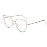 Firmoo Cat Eye Blue Light Blocking Glasses for Women, Anti Glare Computer Glasses, Clear Frame Cateye Glasses