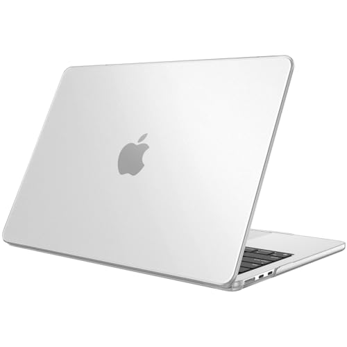 Image of Fintie Case for MacBook Air 13.6 A3449 /A3240 /A3113 /A2681, Frost Clear | 2022-2026, M2 /M3 /M4 /M5, Snap-On Shell Cover, Full Port Access, Easy On /Off, Lightweight