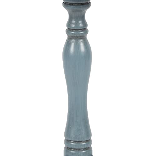 Decor Therapy Simplify Pedestal Accent Side Table, 24" X 15" X 15", Antique Arctic Blue #TOP5