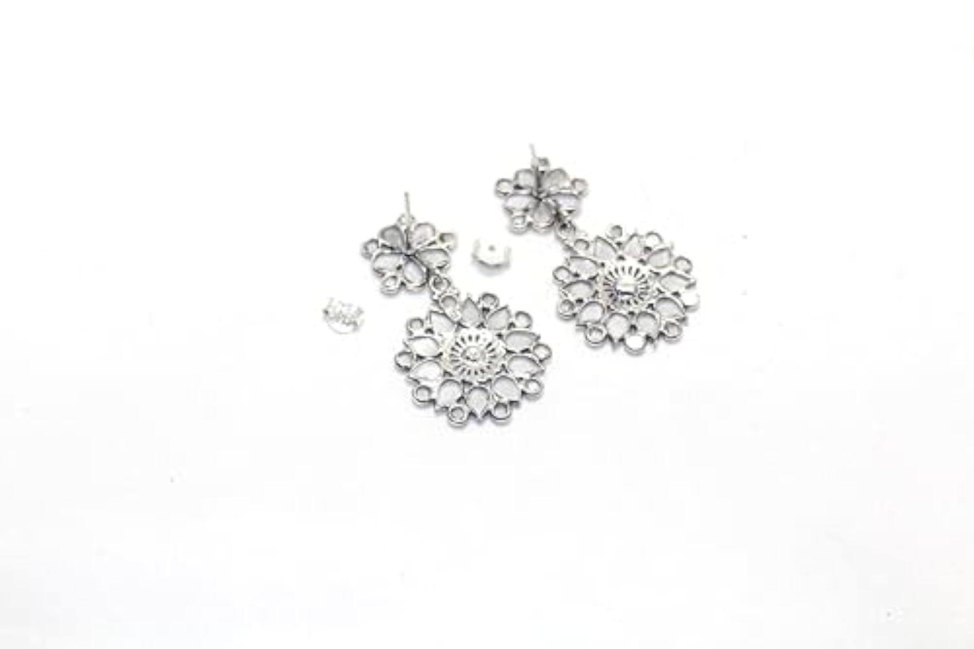 Dangle Earrings 925 Sterling Silver Cubic Zirconia CZ