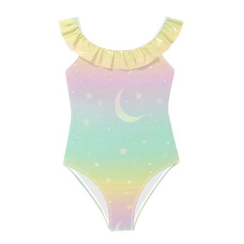 Traje de baño deportivo infantil Yoogain con volantes para playa