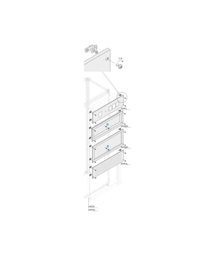 Panel ventilée 200 x 1000 mm plaque de ventilation abb-entrelec