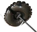 Fireplace chimney draftstopper plug (round) - fits most metal, zero-clearance fireplaces.