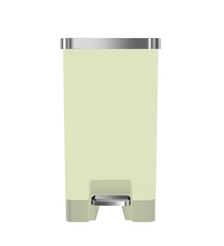 Image of Obsessions EKO 10L Plastic Step Bin with Pedal,Waste Storage Trash Can, Green