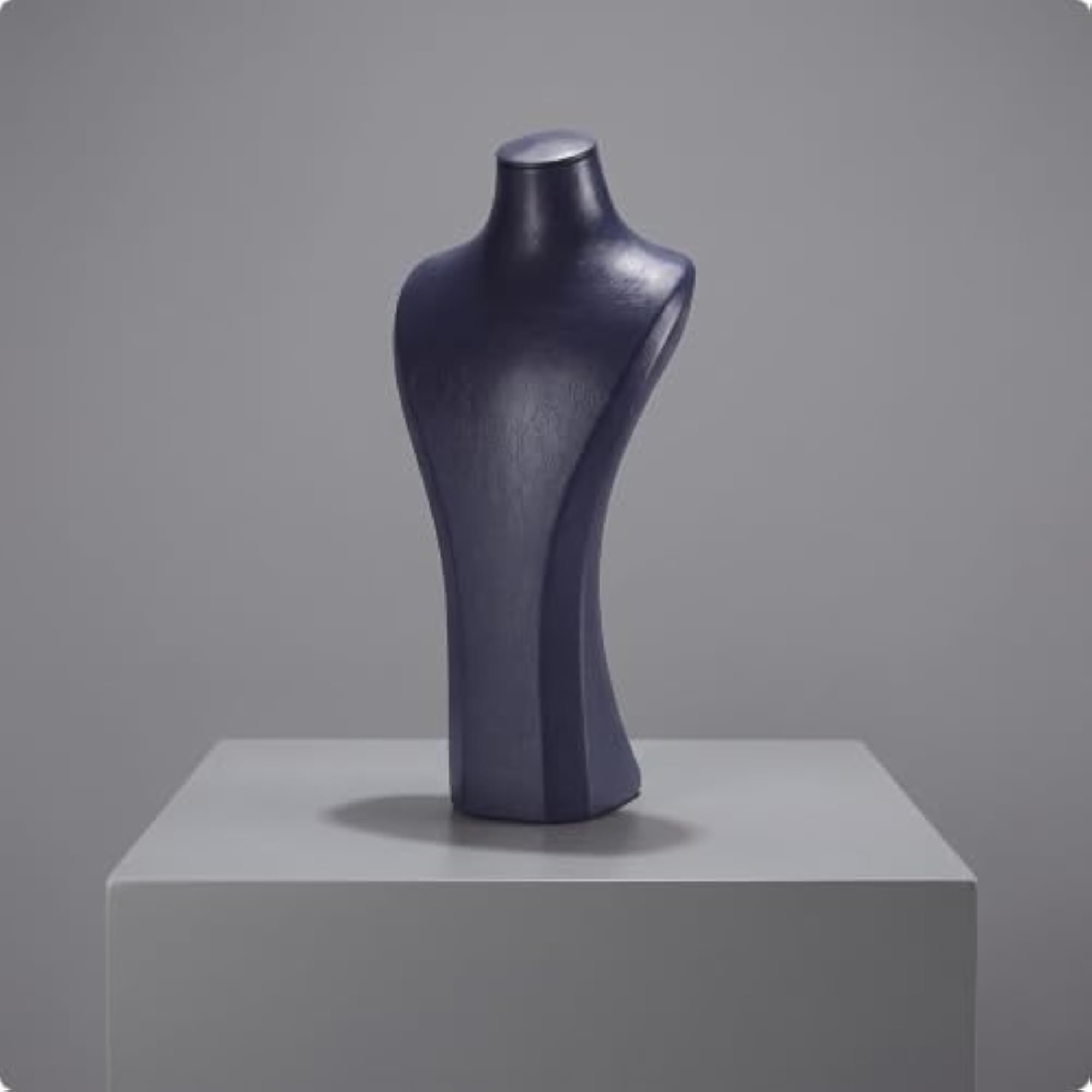 Professional Necklace Display Bust in Textured PU Material