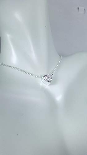 Cz Heart Choker Necklace - 2 Carat High Quality Cubic Zirconia 8Mm Choker In Sterling Silver Or Gold #TOP3