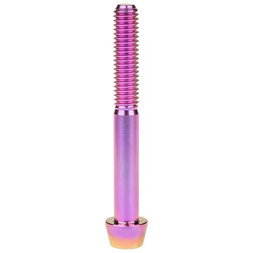 Image of Titanium Ti Bolt M5x9 16 18 20 25 30 35 40 45 50 55 60mm Tapered Head Screws Pack of 4 (M5x55mm, Purple Gold)